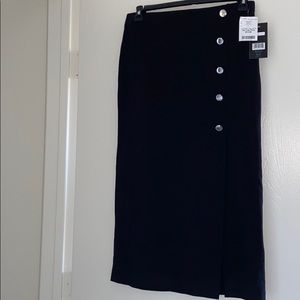 Black skirt with slit
